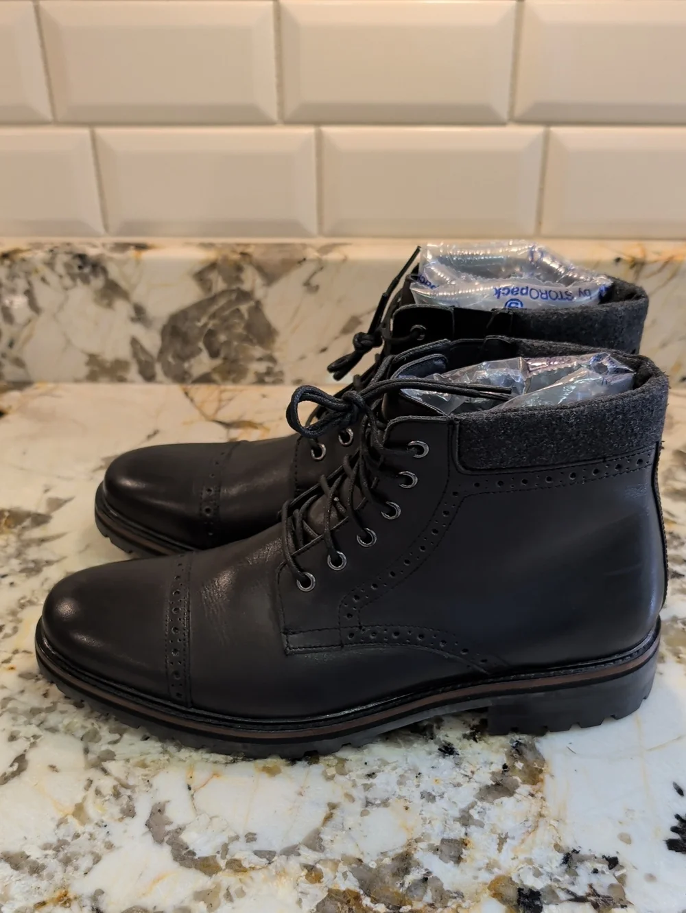 MEN'S MARK NASON, GENTLY PREOWNED BLACK SIZE 11.5 BOOTS